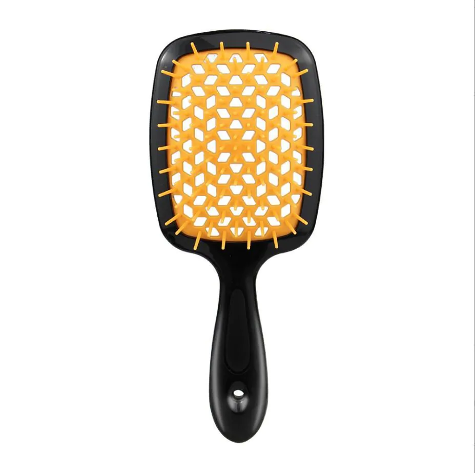 image-Soft Concubine Square Hollow Massage Comb - Black 