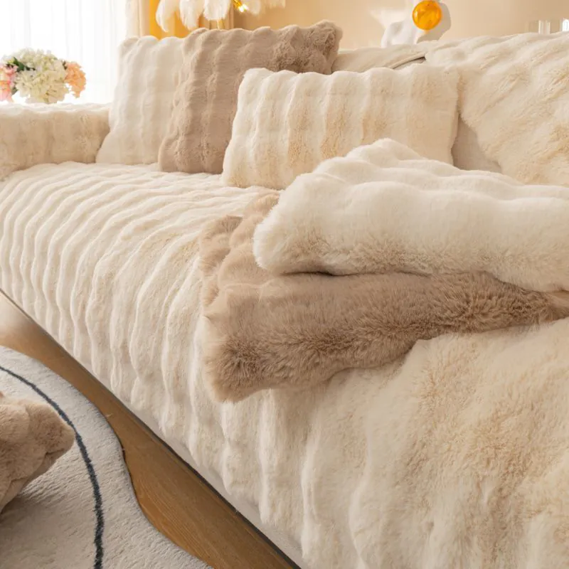 image-Sofa Cushion Cover Flannel White 75cm Modern 