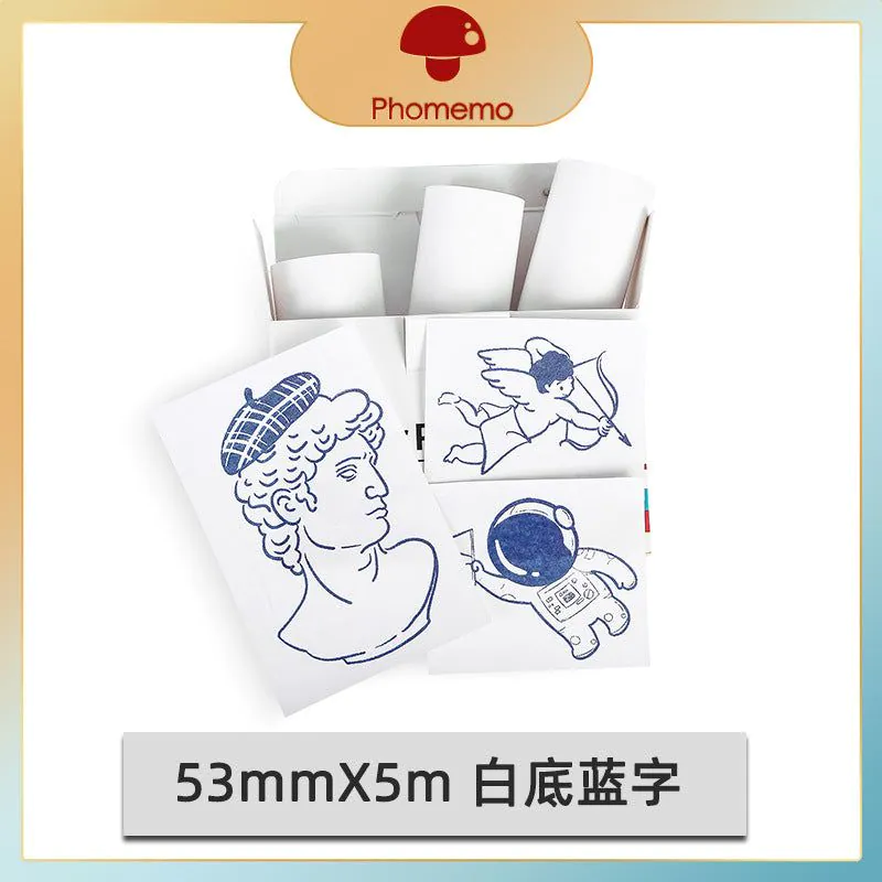 image-Phomemo 50mm Thermal Paper Stickers - 3 Rolls