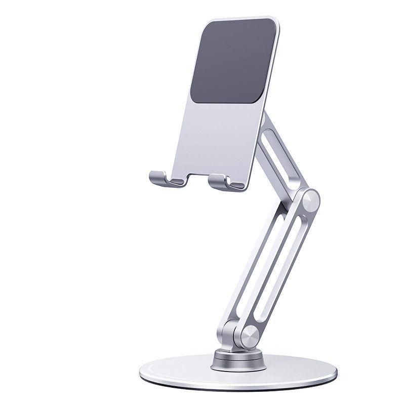 image-Aluminum Alloy Foldable Tablet Phone Bracket - Silver
