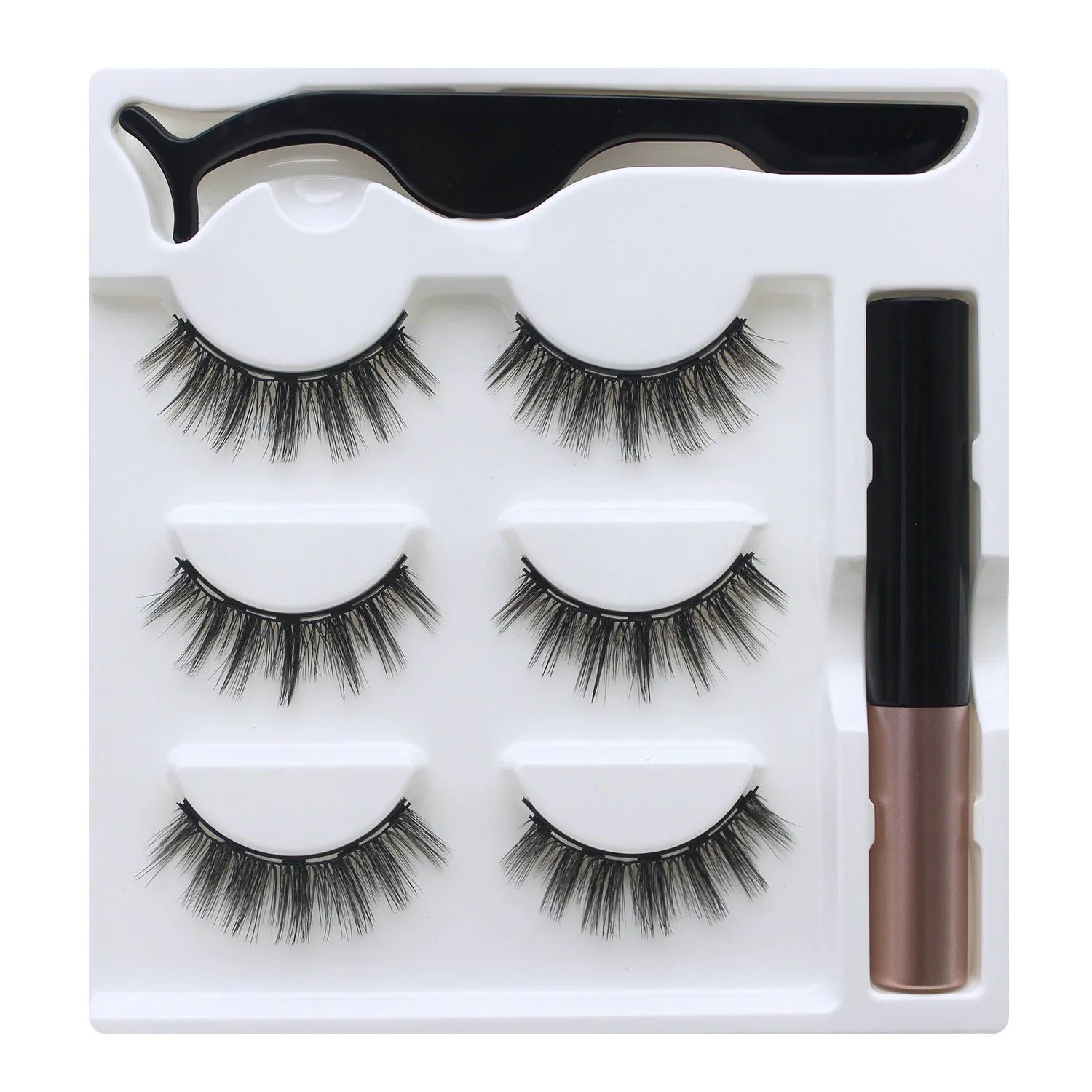 image-Magnetic False Eyelashes 5 Pairs 8-15mm Thick