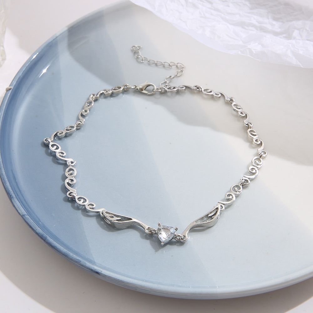 image-Diamond Angel Wing Choker Necklace