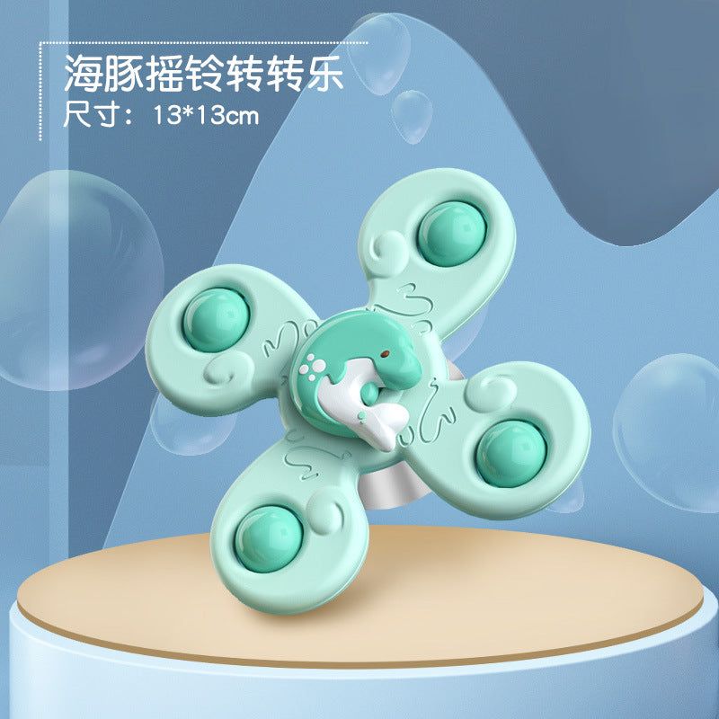 image-Bubble Spin Suction Cup Bath Toy Set - 3pc for Babies