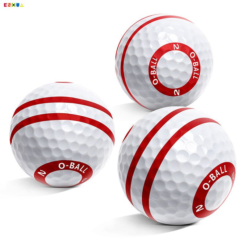 image-O-Shaped Golf Ball - White 3-Layer Competition