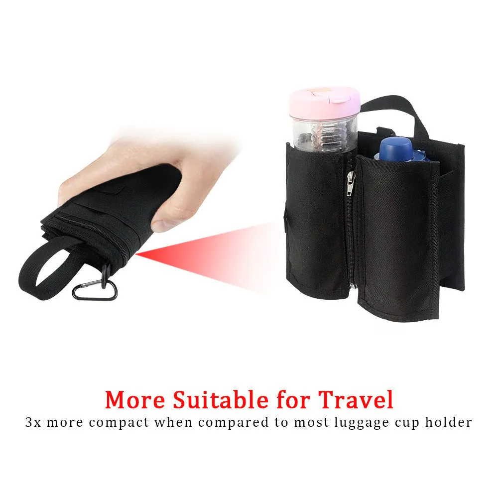image-Portable Suitcase with Cup Holder - Travel Essentials