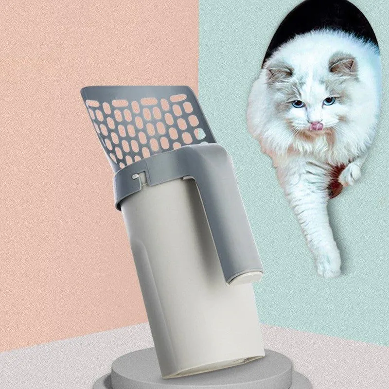 image-Cat Litter Shovel Set - Off-White Plastic