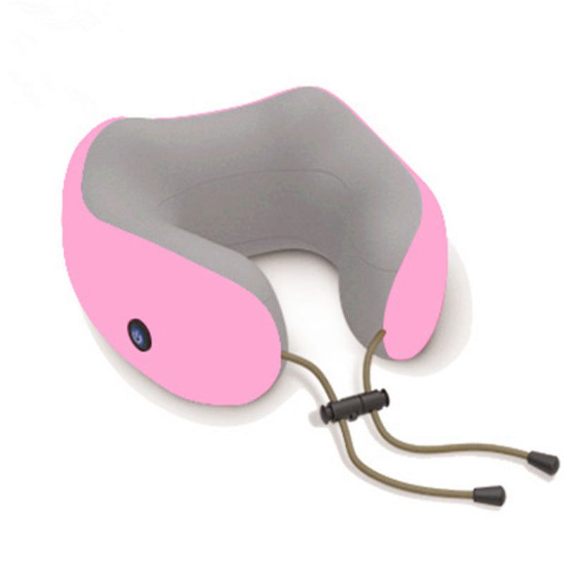 image-U-Shaped Neck Massager - Kneading Heating USB Pink