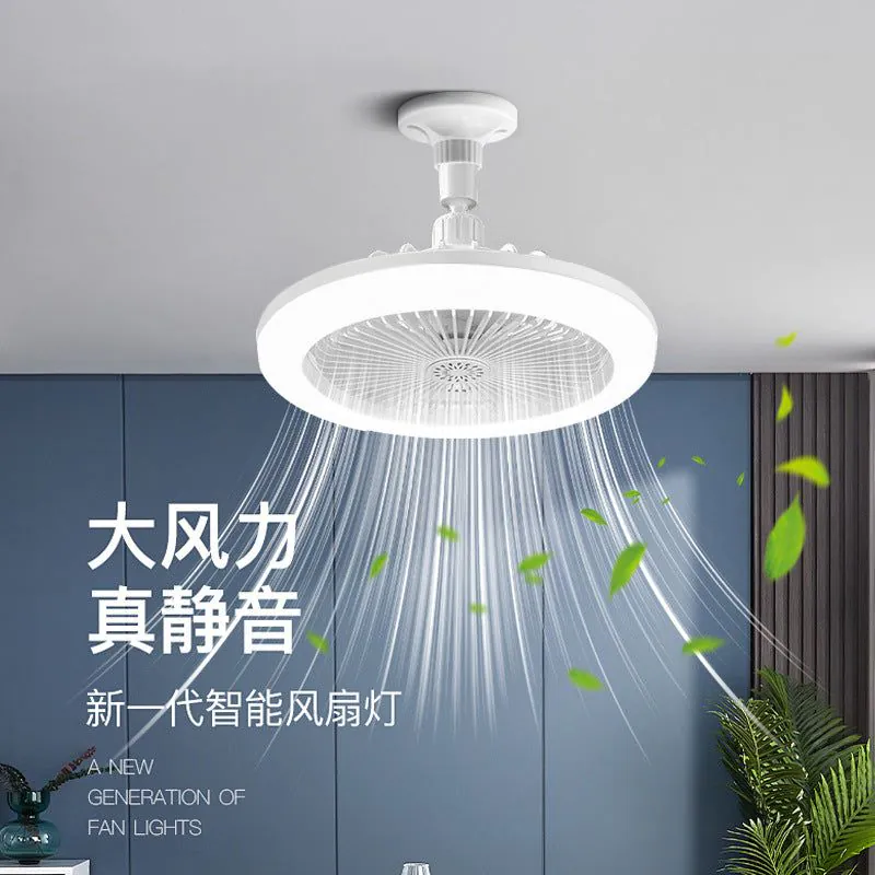 image-LED Ceiling Fan Light E27 White 3-Color Remote Control 