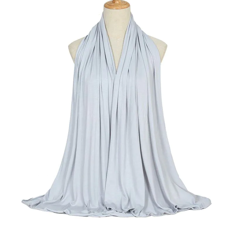 image-Modal Cotton Scarf - Long Soft Casual Solid Color