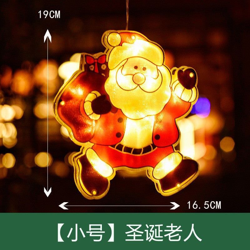 image-LED Christmas Window Stickers Suction Cup Lights