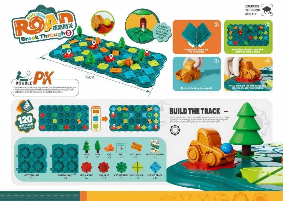 image-Yinerle Road Building Board Game for Kids Thinking Training