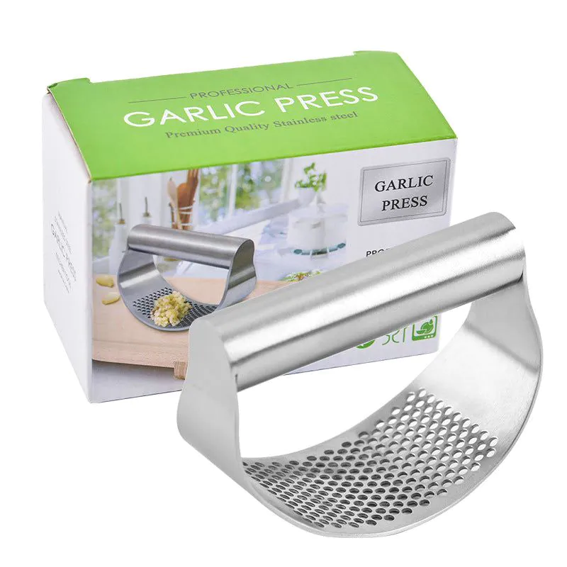 image-Garlic Press - 304 Stainless Steel Manual Garlic Puller