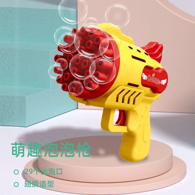 image-32-Hole Gatling Bubble Machine - Kids Handheld Toy