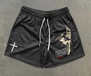 image-Men's Summer Shorts - Quick-Dry Polyester Casual