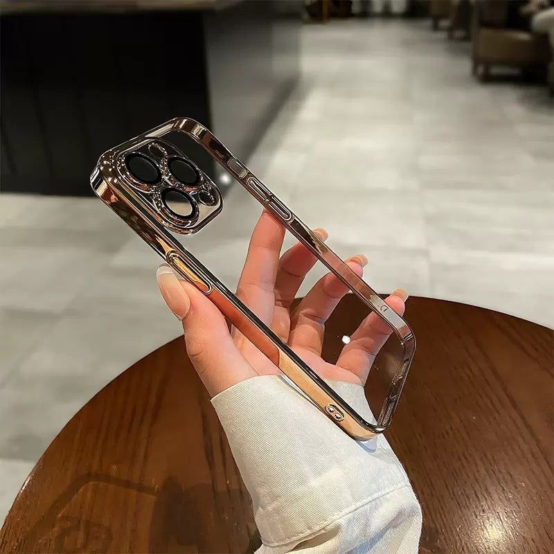 image-iPhone 12 PC Case - Transparent Plating Lens Film