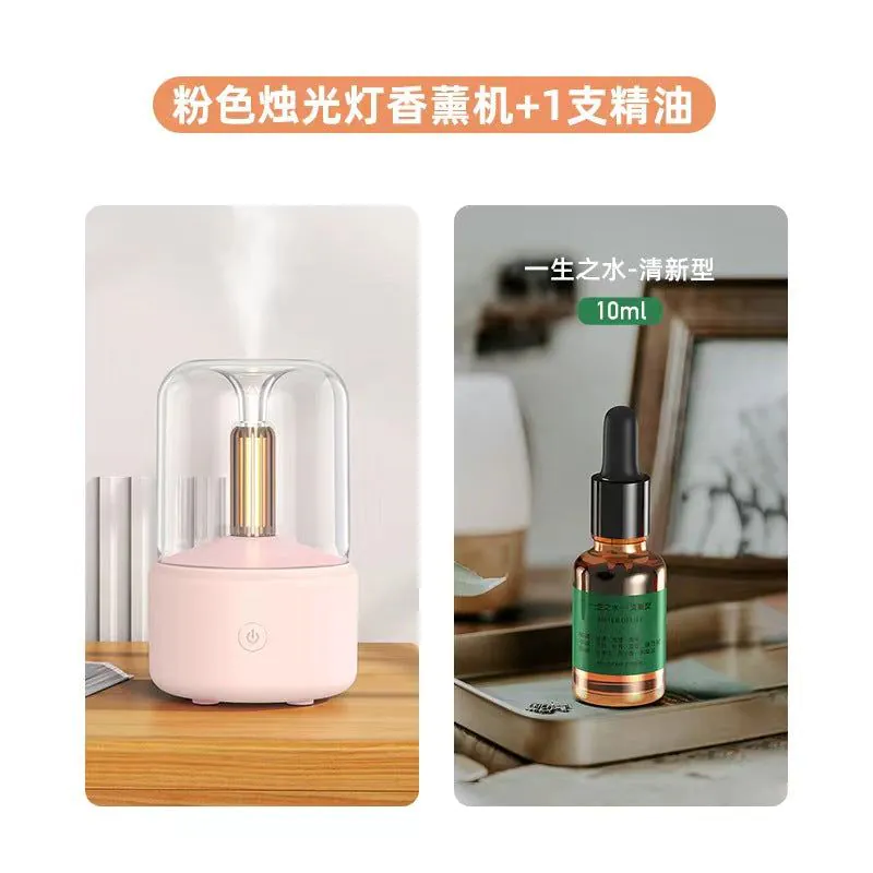 image-2022 Candlelight Aromatherapy Humidifier USB Desktop