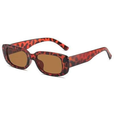image-Small Square Frame Sunglasses - Retro UV Protection