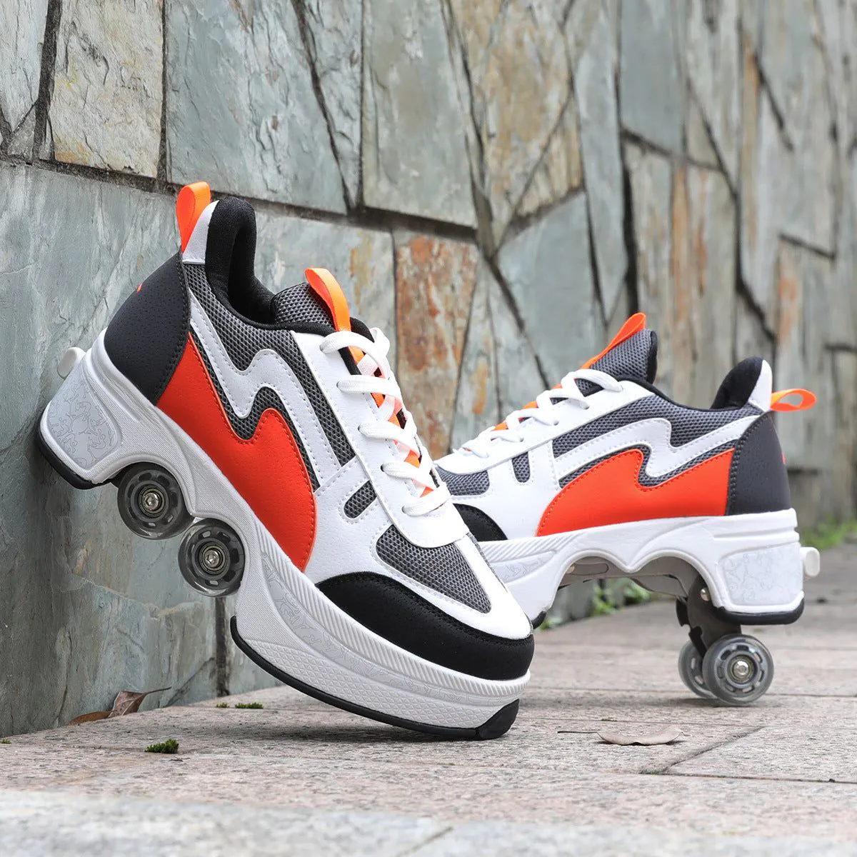 image-Good Angle Heelys Roller Skates - Double Row Silver