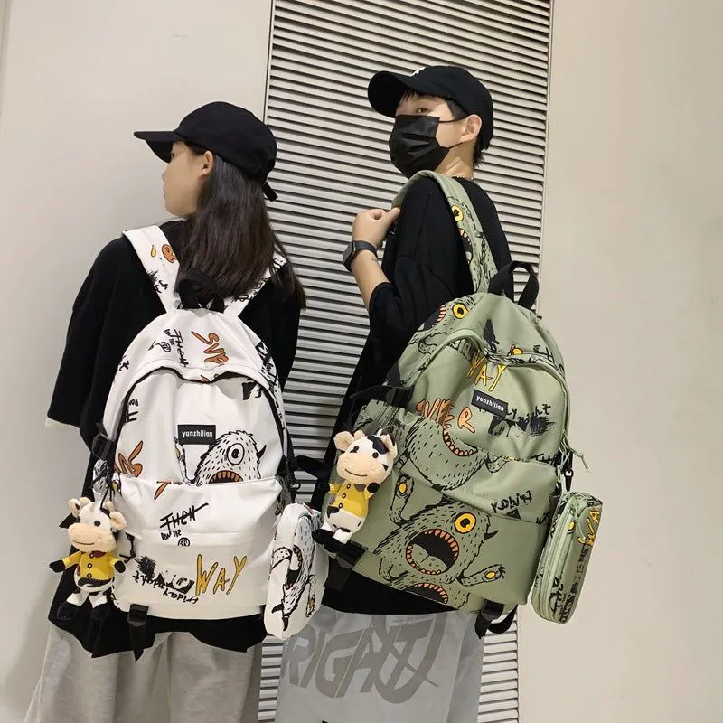 image-Graffiti Backpack 20-35L Nylon Laptop Bag