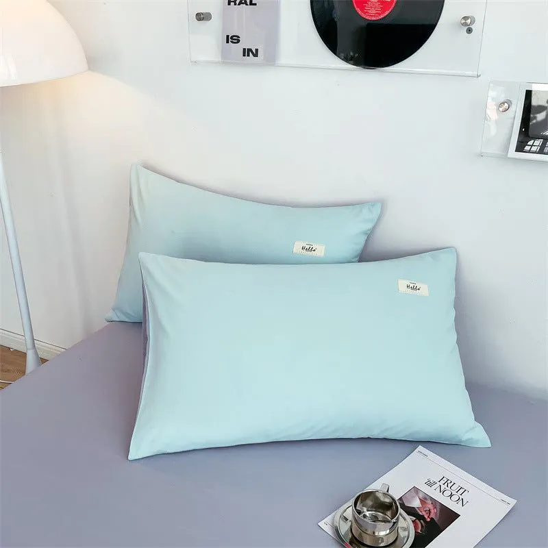 image-Modern Simple Cartoon Pillow Cover Cotton Pair