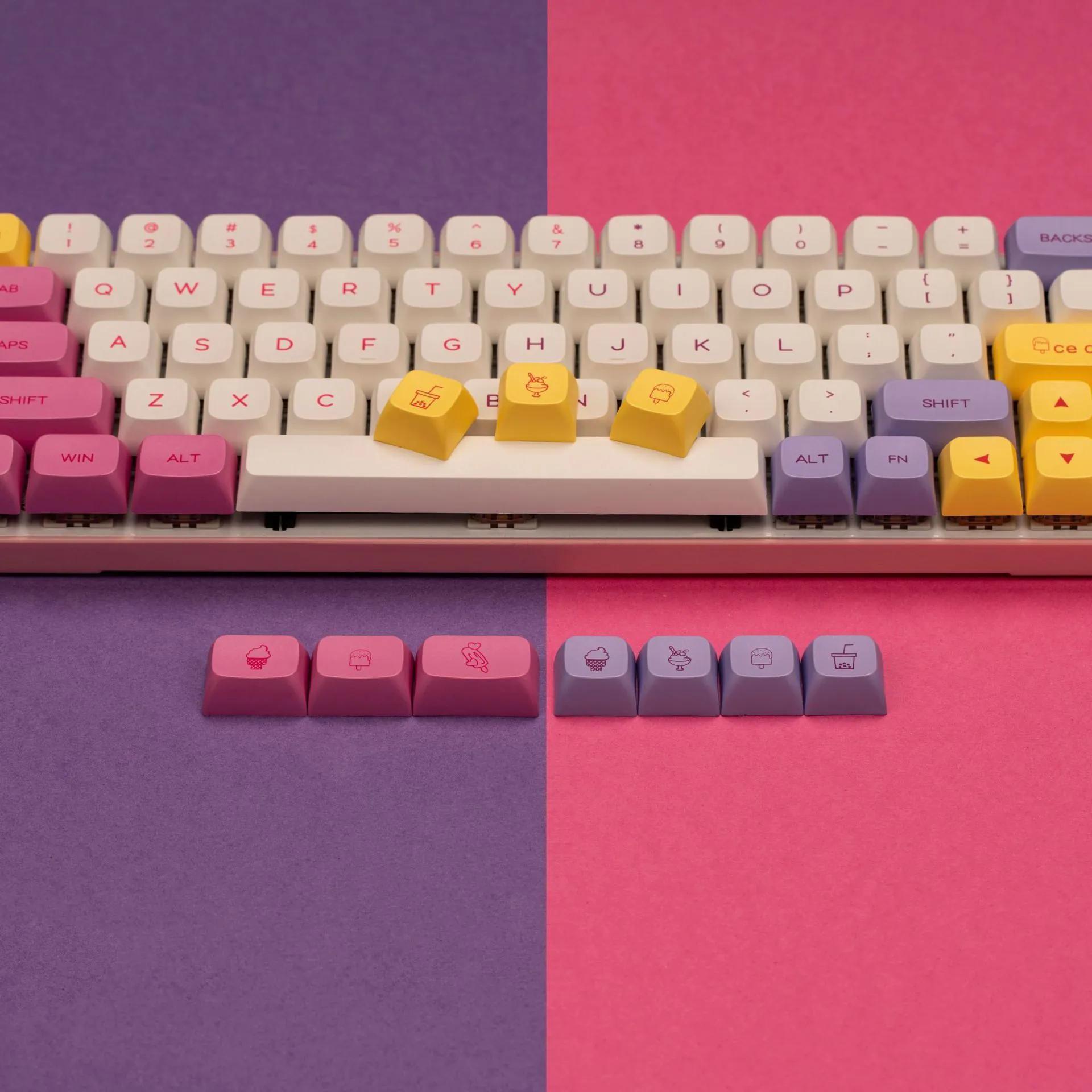 image-Ice Cream PBT Keycap XDA Mechanical Keyboard