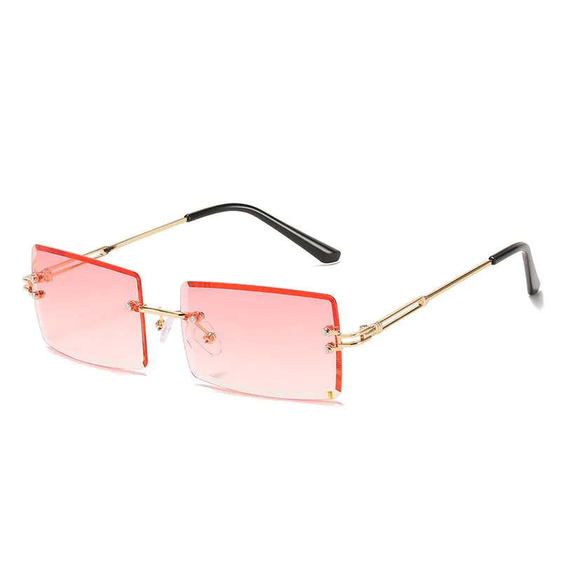 image-RUISIMO Square Sunglasses - Gold Metal Frame Brown Gradient