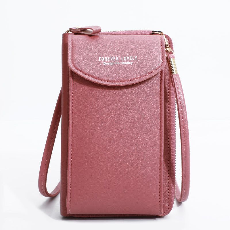 image-Women's Multi-Functional Shoulder Mobile Phone Bag - Solid Color