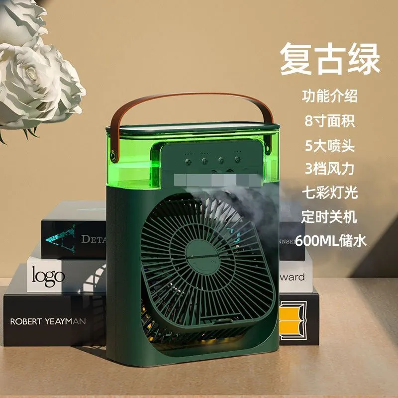 image-Cooling Spray Fan Desktop - 3 Speed Battery Powered 