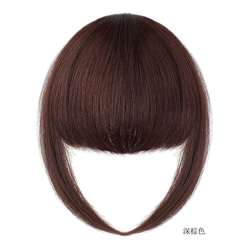 image-Dance Wig Bangs Hand-Woven Light Brown Air Bangs