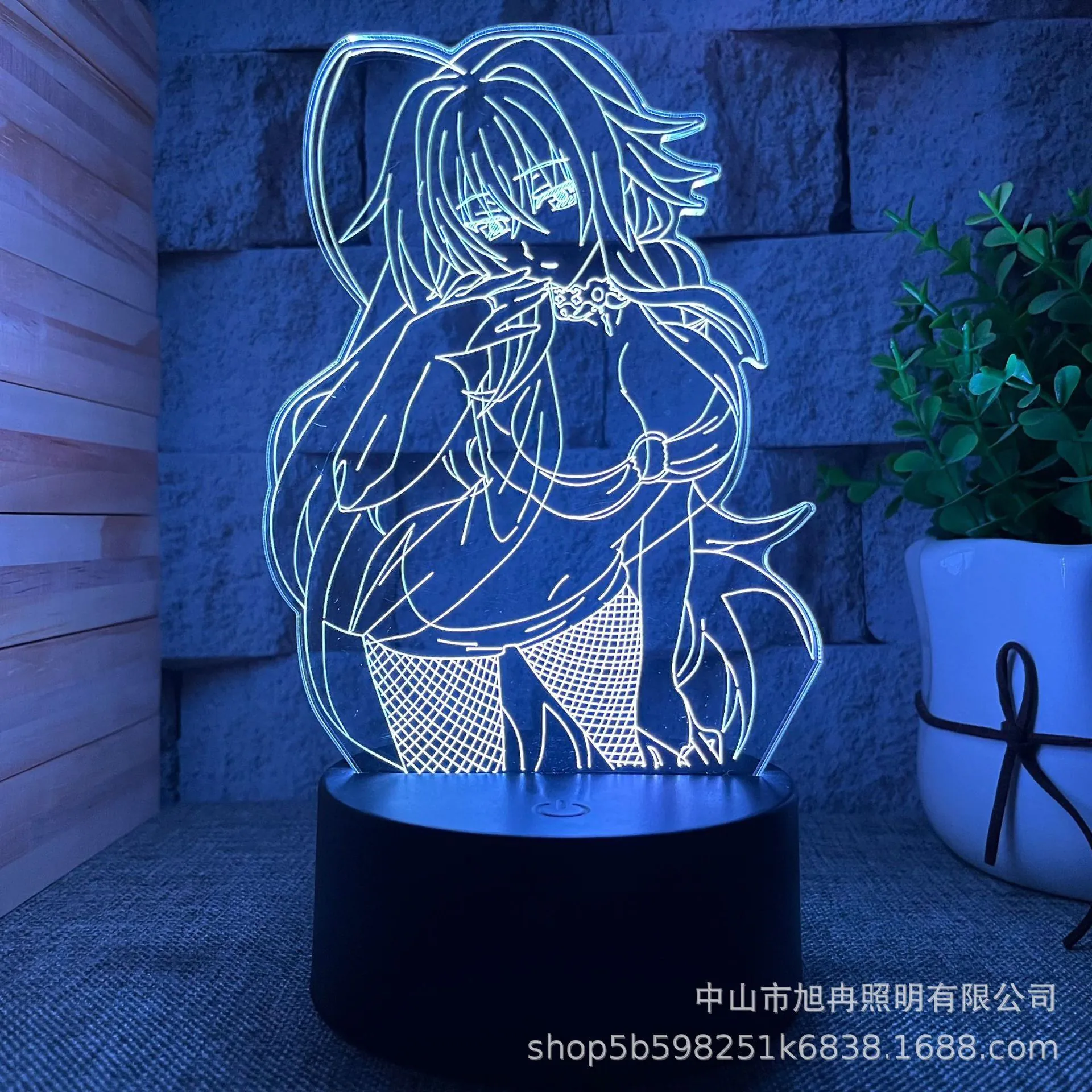 image-3D Night Light LED USB Desk Lamp Touch Remote Control Modern Minimalist