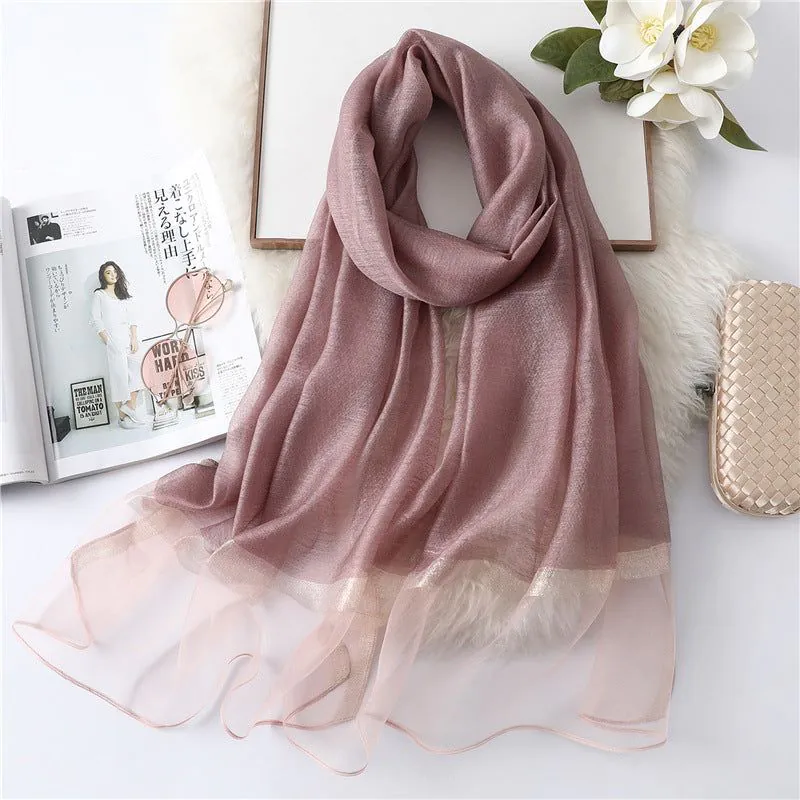image-Polyester Long Scarf - Light Grey 90x200cm 