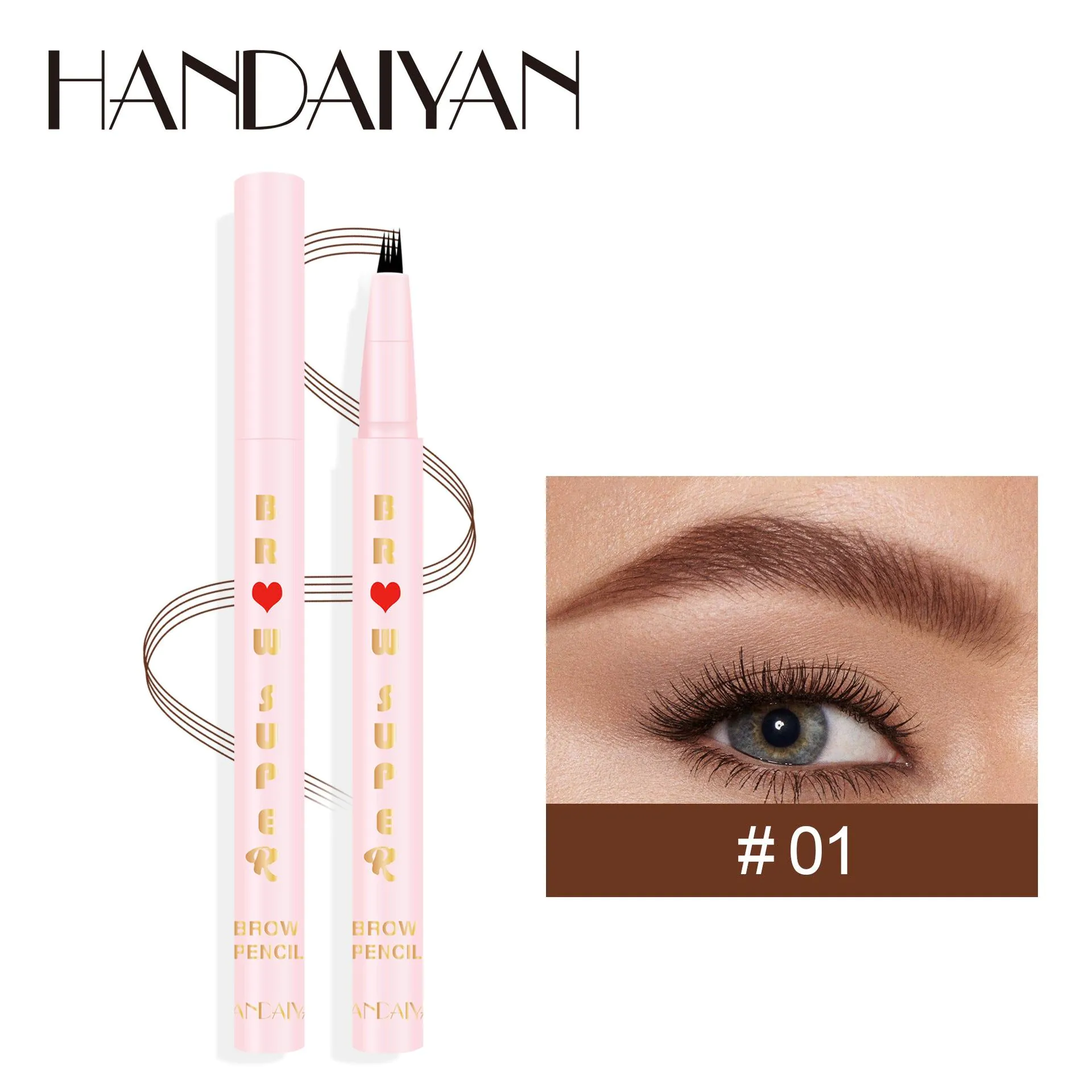 image-Han Daiyan Four-Fork Eyebrow Pencil - Waterproof