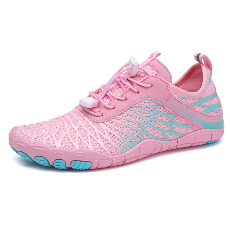 image-Unisex Water Shoes - White Mesh Low Cut