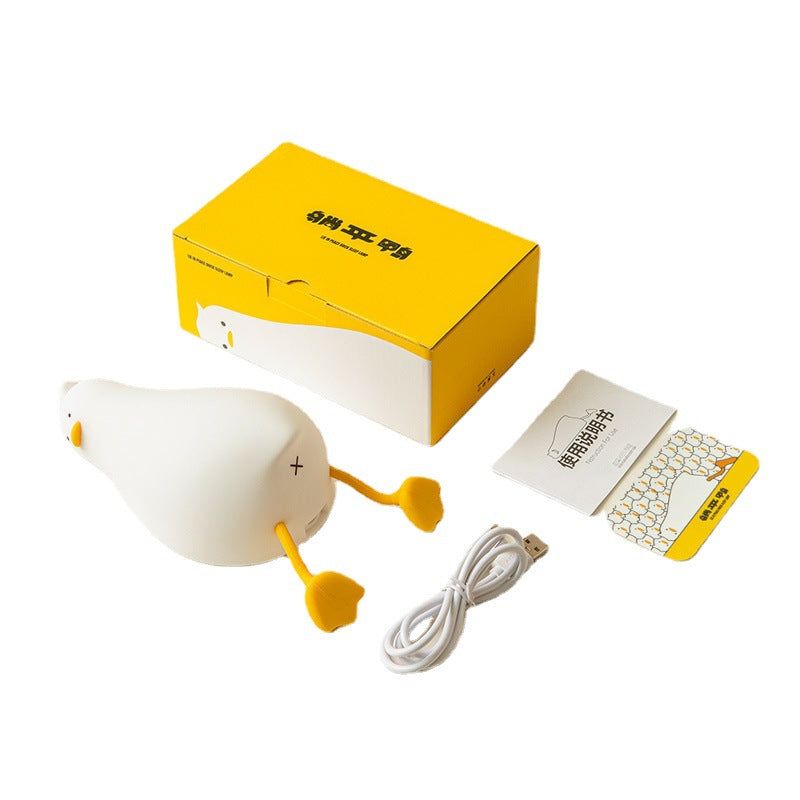 image-Duck Silicone Night Light - Rechargeable Touch Lamp