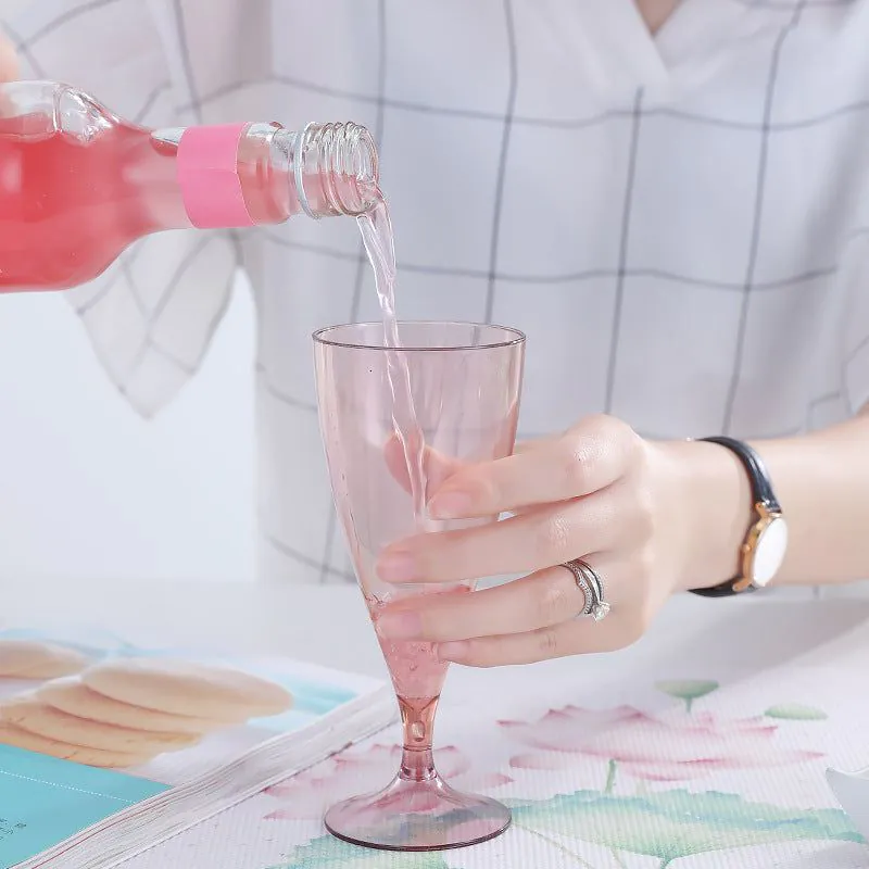image-Plastic Wine Glass Set - Transparent 101-200ml
