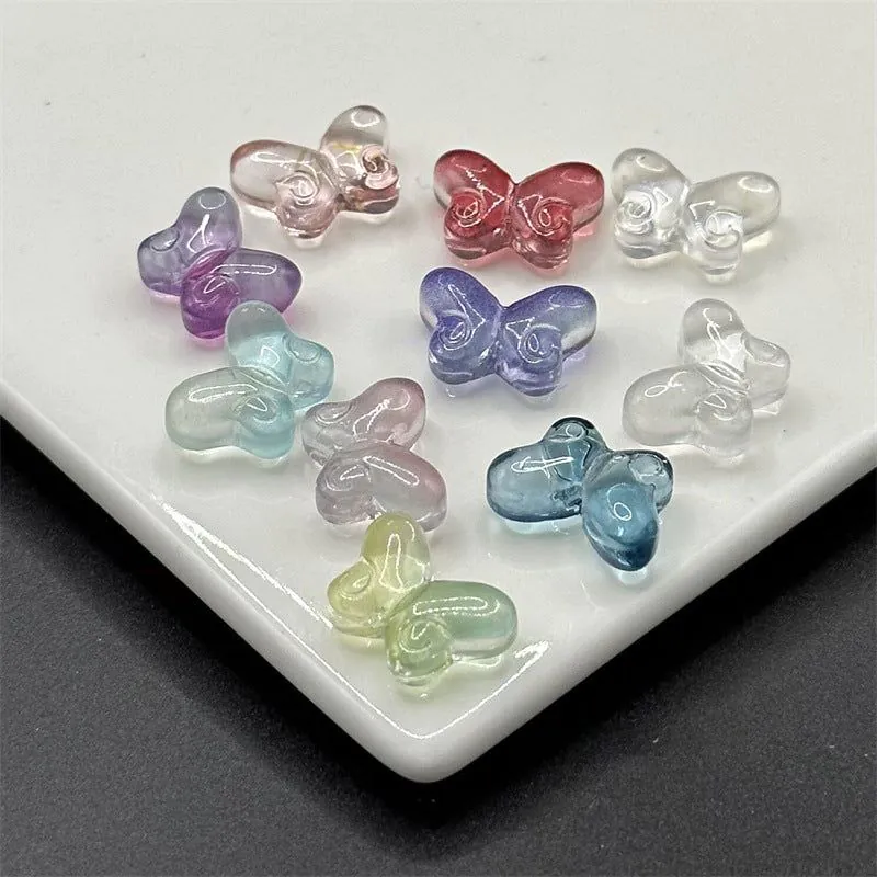 image-Glaze Butterfly Beads 10x14mm Vertical Hole 