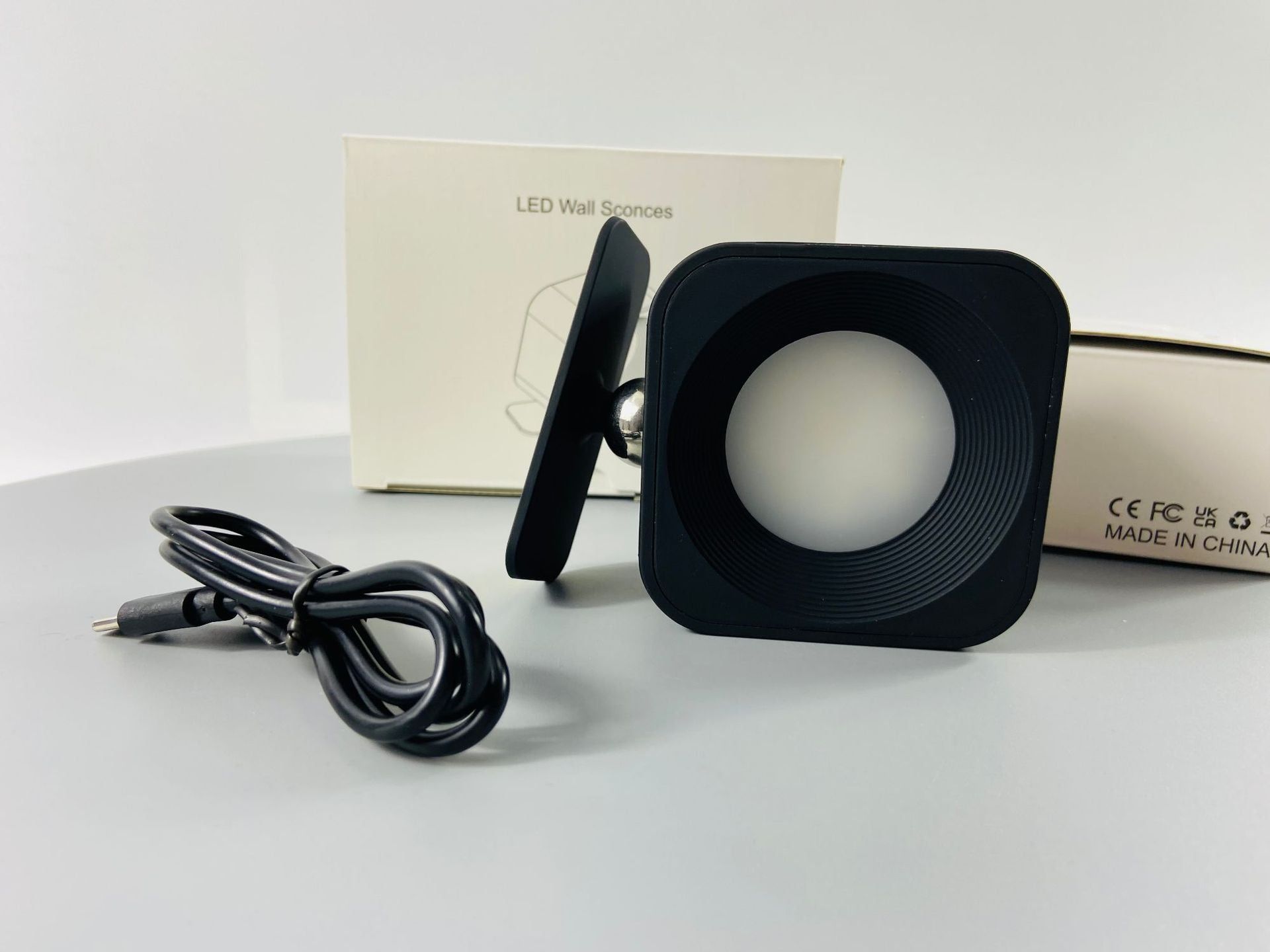 image-Magnetic LED Wall Lamp - RGB Dimmable Reading Light with Touch Switch 