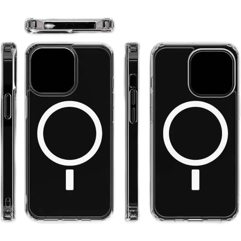 image-iPhone 15 Magnetic Case - Transparent Acrylic Silent Button
