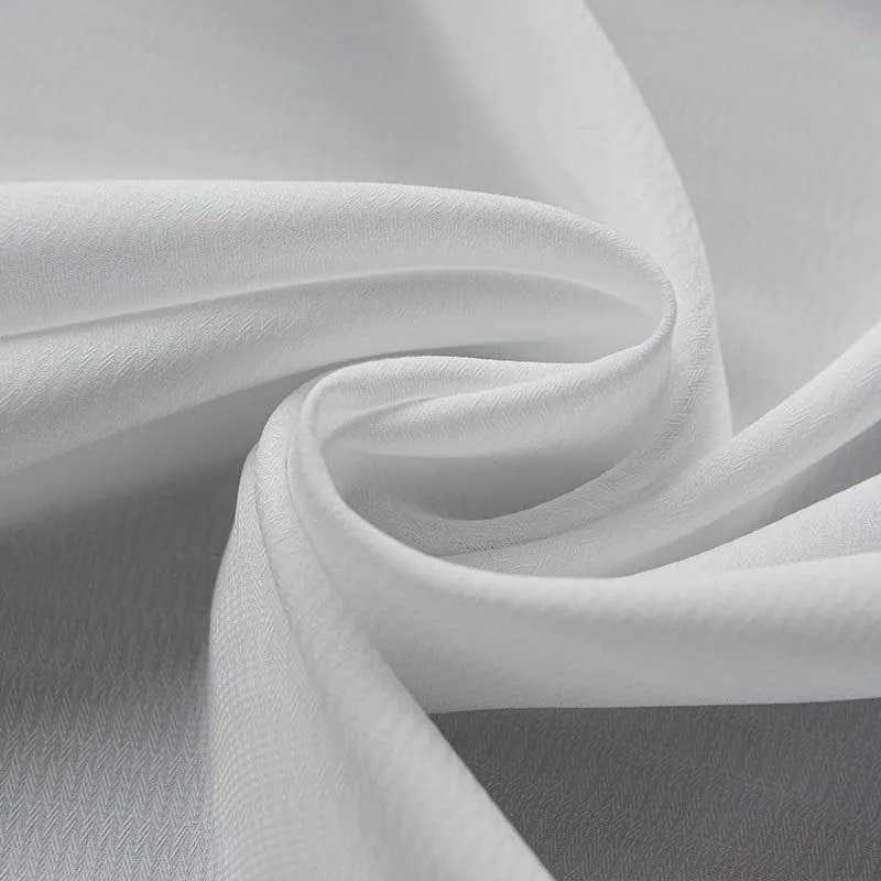 image-Spring Gate Polyester Fishbone Curtain - Modern Opaque Thickened Sun-Drying Wear-Resistant