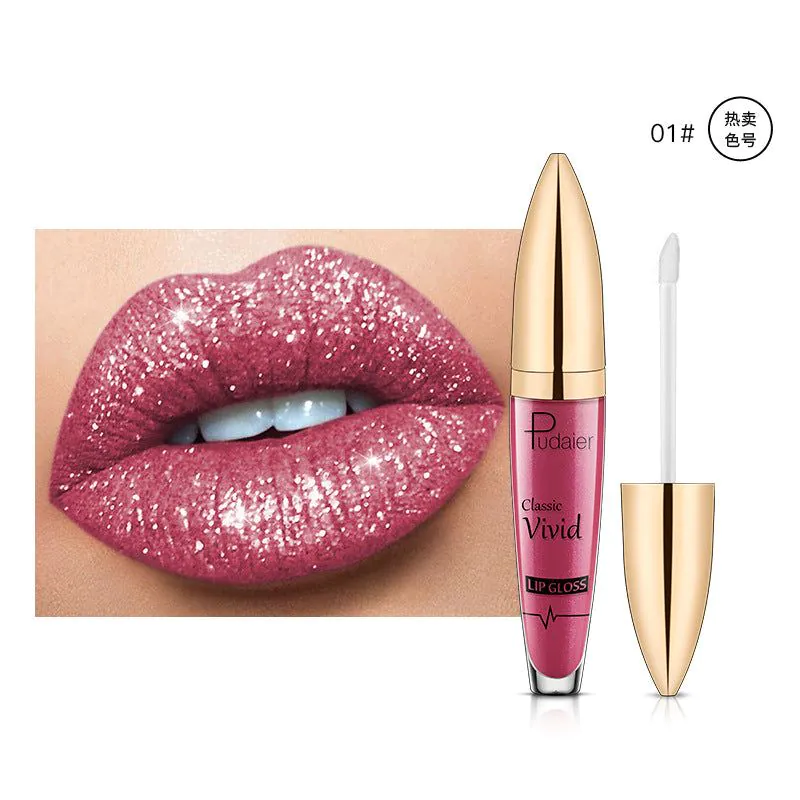 image-Pudaier Pearlescent Lip Gloss - Matte Waterproof 19#