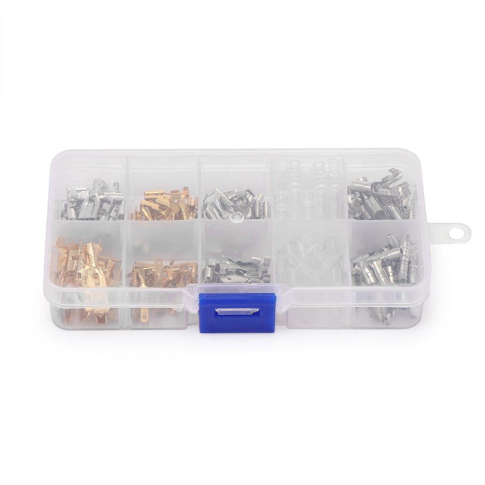 image-150pcs Car Spade Connector Kit - 2.8mm to 6.3mm Crimp Terminals