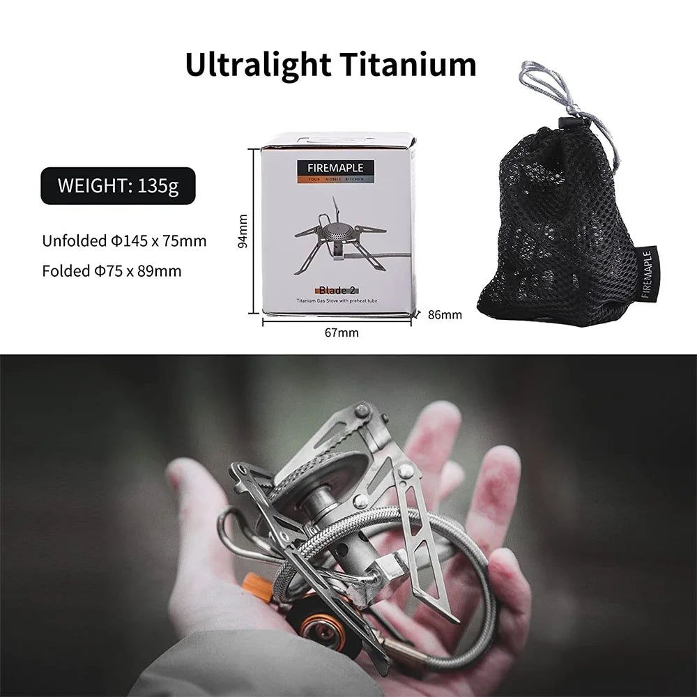 image-Blade 2 Titanium Camping Gas Stove - Ultralight 2800W
