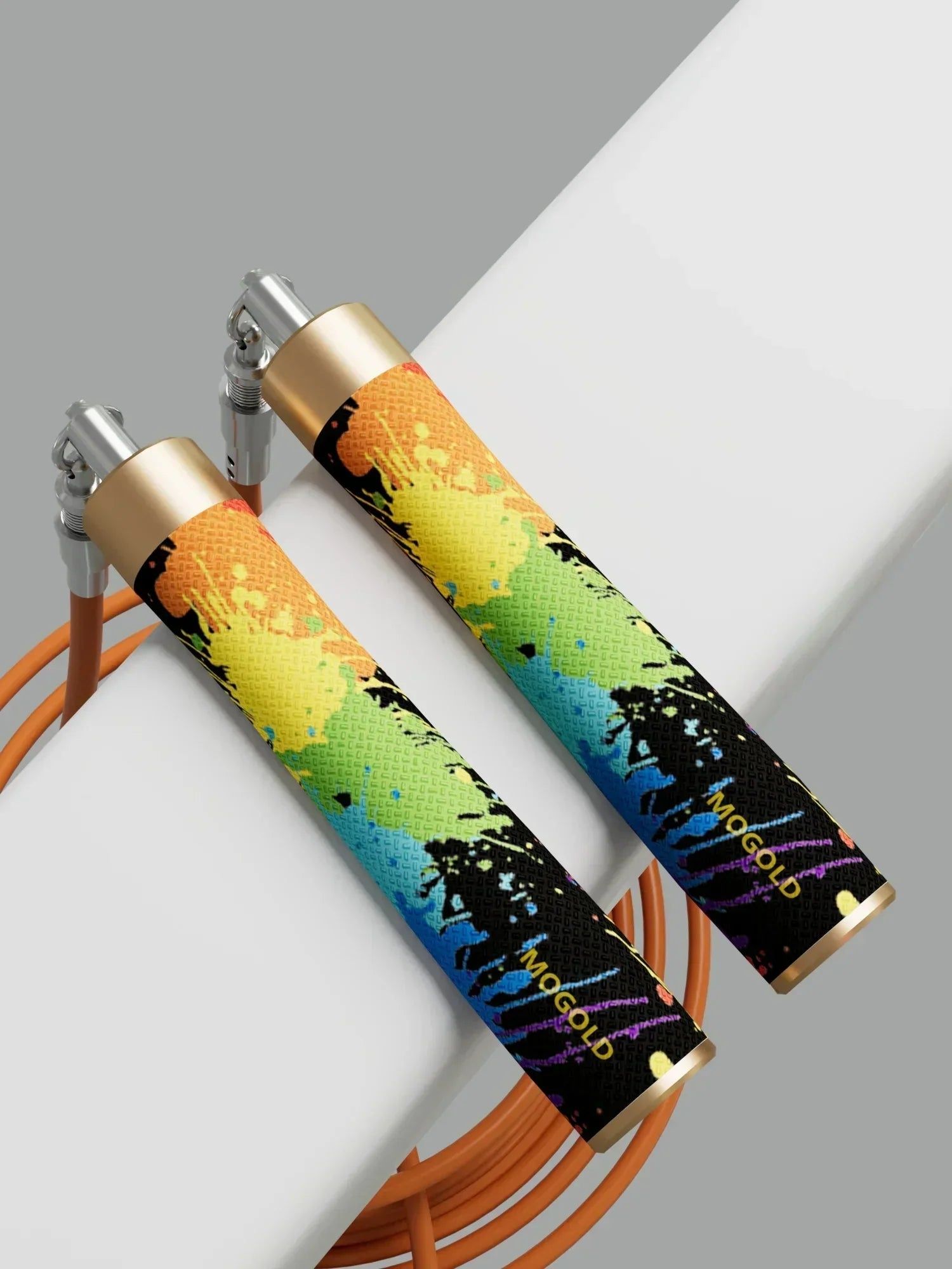 image-Nneoba Graffiti Adjustable Jump Rope with Weighted Handles