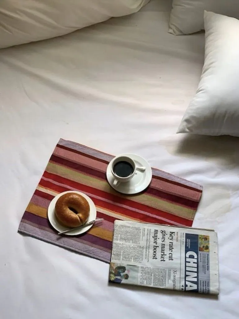 image-Retro Stripe Placemat Set - 4 Piece Table Setting