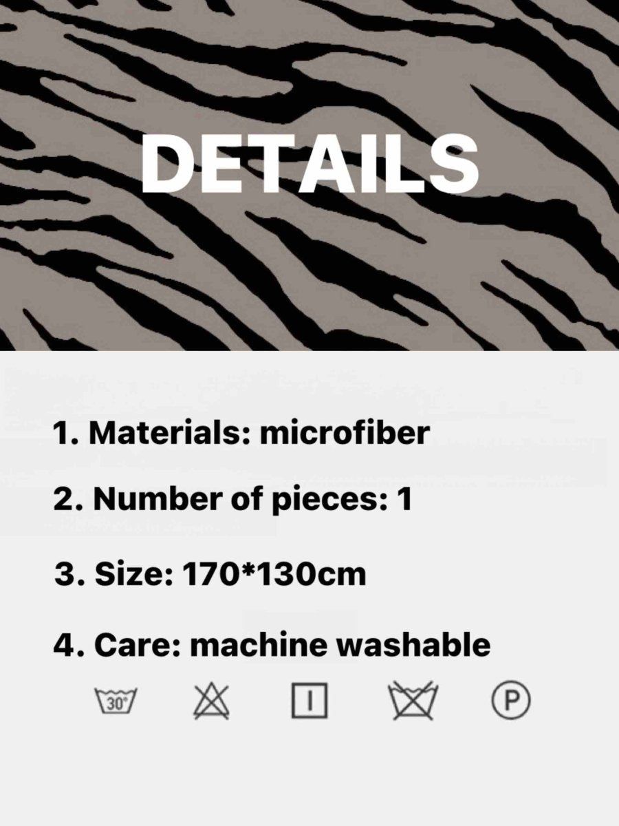 image-Retro Zebra Print Microfiber Throw Blanket - Ultra-Soft Plush