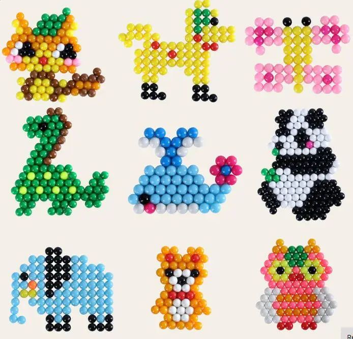 image-PUPUKOU Magic Water Beads Puzzle 600Pcs - Educational Fun, 30 Colors
