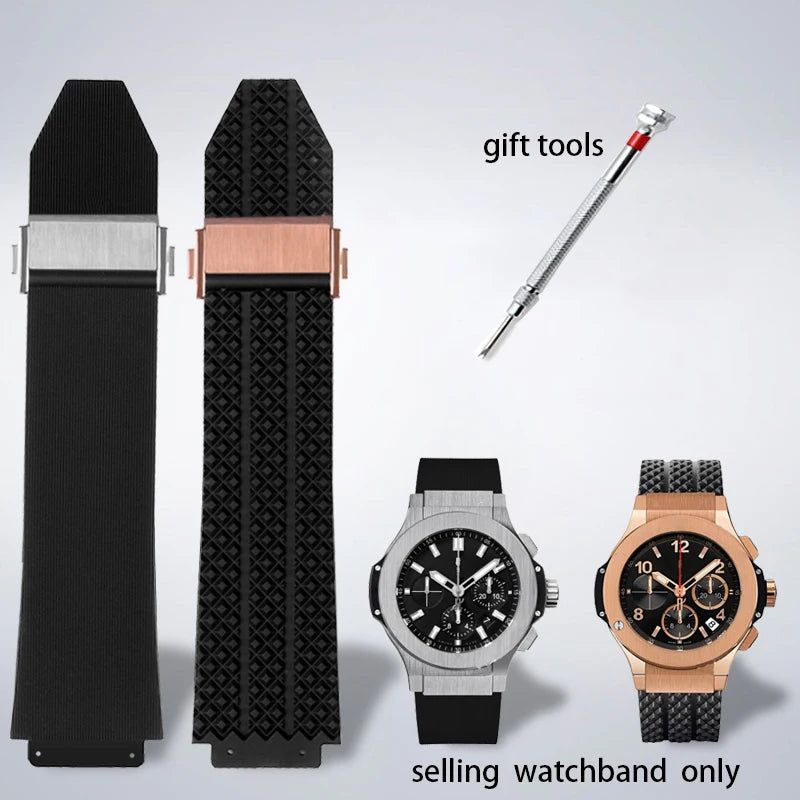 image-UYOUNG Silicone Watchbands - Durable, Custom Fit, 25mm Width, 85mm Length