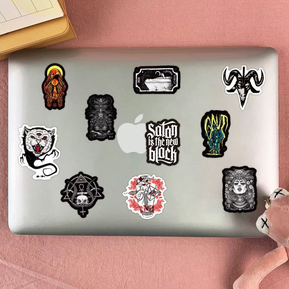 image-Gothic Demon Stickers - 6cm x 5cm Creative Pack - Unique Graffiti Design 