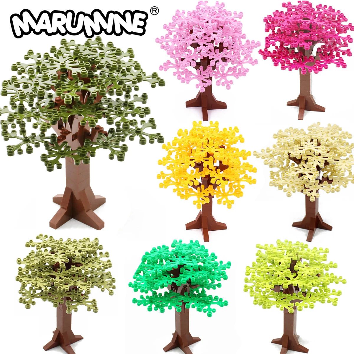 image-MARUMINE Building Blocks Tree Set - 58 Pieces ABS