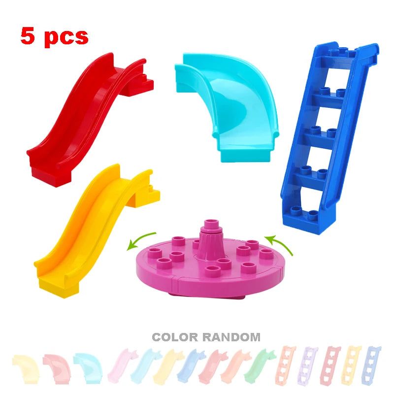 image-Yiuiuly ABS Building Blocks - Compatible with Duplo & Lego 